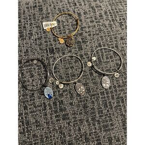 Alex and Ani Bundle of 4 Charm Bracelet Friend Sister Narwhal Elf Path of Life